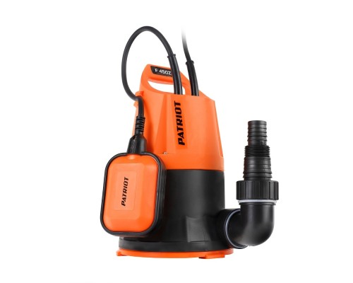 [Насосы бытовые] Насос дренажный PATRIOT F 450Z [315302466] { для чистой воды, 450 вт, 8000 л/ч }