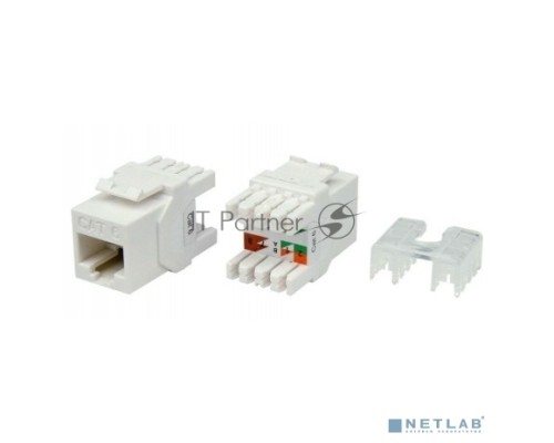 Вставка Keystone Jack RJ-45(8P8C) кат. 6 180град. KJ8-8P8C-C6-180-WH бел. Hyperline 426189
