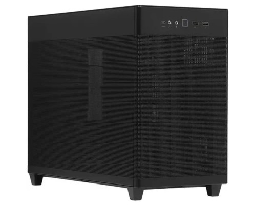 [Материнская плата] ASUS Prime AP201 Tempered Glass MicroATX Case Black - stylish 33-liter MicroATX case with tool-free side panels, with support for 360 mm coolers, graphics cards up to 338 mm long, and standard ATX PSU