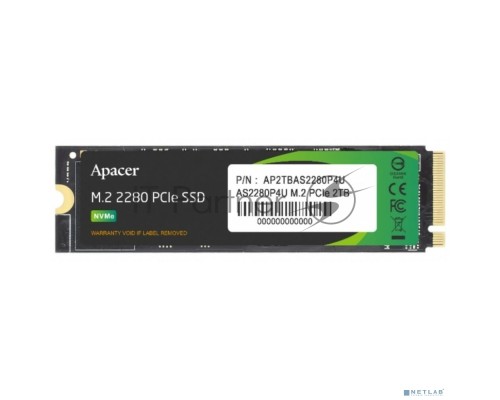Накопитель SSD AS2280P4U 2TB M.2 2280 PCIe Gen3x4, R3500/W3000 Mb/s, 3D NAND, MTBF 1.8M, NVMe, 1300TBW, Retail, 5 years (AP2TBAS2280P4U-1)