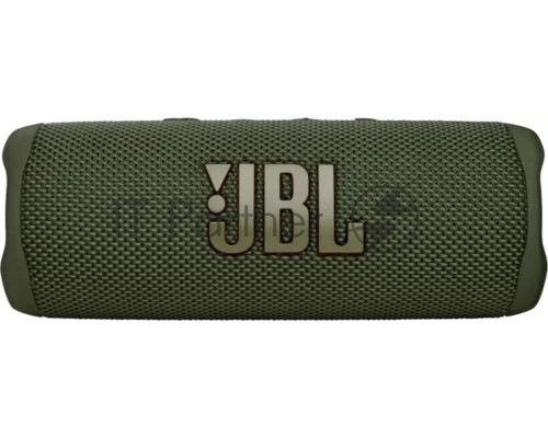 Портативная акустика JBL Flip 6 зеленый, Bluetooth 5.1, время воспроизведения музыки 12 ч, емкость аккумулятора 4800 mAh, время заряда аккумулятора 2,5 ч, цвет зеленый