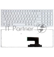 Клавиатура для ноутбука Sony Vaio VPC-EH VPCEH белая с белой рамкой