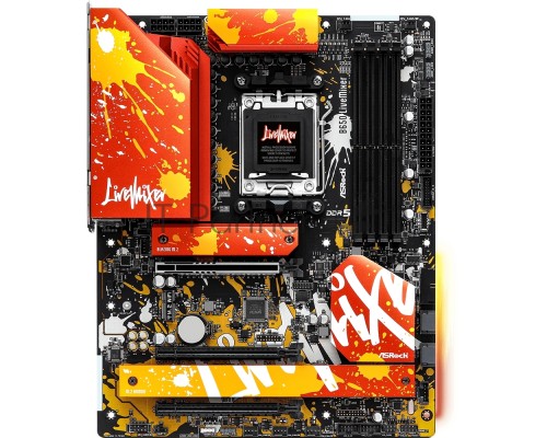 Материнская плата ASRock B650 LiveMixer, Socket AM5, AMD B650, 4xDDR5-5200, HDMI+DP, 3xPCI-Ex16, 2xSATA3(RAID 0/1/10), 3xM.2, 8 Ch Audio, 1x2.5GLan, (8+4)xUSB2.0, (5+4)xUSB3.2, (1+1)xUSB3.2 Type-C™, ATX, RTL, {5}