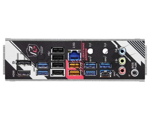 Материнская плата ASRock X670E PG Lightning, AM5, AMD X670, 4xDDR5, 4xSATA, 4xM.2, 1xPCI-E 5.0 x16, 1xPCI-E 4.0 x4, 1xPCI-E 4.0 x1, 1xHDMI, 1xDP, 1x 2.5Gb LAN, 6xUSB-A 3.2 Gen 1, 1xUSB-A 3.2 Gen 2, 4xUSB-A 2.0, 1xUSB-C 3.2 Gen 2x2, 3x3.5 мм, 7.1, ATX