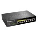 Коммутатор D-Link DGS-1008P/F1A 8G 4PoE+ 80W неуправляемый