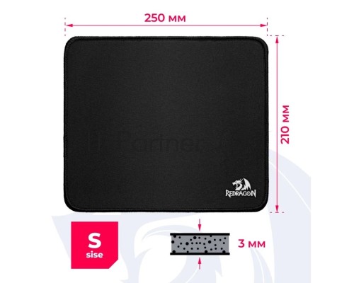 Коврик для мышки DEFENDER FLICK S 210?250?3 MM REDRAGON 77987