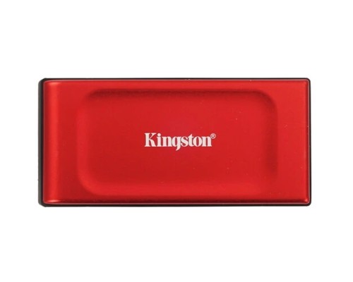 [носитель информации] Kingston Portable SSD 2TB XS1000R, Type-C/A, USB 3.2 Gen 2, R/W 1050/1000MB/s, 70x33x14mm, 29g., Red (5 лет)