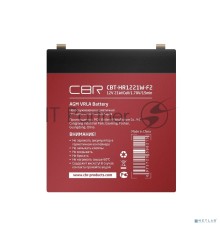 Аккумуляторная CBR VRLA батарея CBT-HR1221W-F2 (12В 5,2Ач), клеммы F2