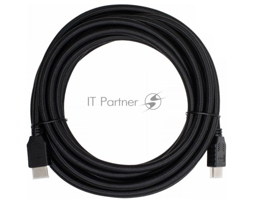 Кабель аудио-видео Cactus CS-HDMI.2-5 HDMI (m)/HDMI (m) 5м. Позолоченные контакты черный