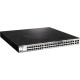 Настраиваемый коммутатор D-Link DGS-1210-52MPP/E2A PROJ WebSmart с 48 портами 10/100/1000Base-T и 4 портами 1000Base-X SFP (порты 1-48 с поддержкой PoE 802.3af/802.3at (30 Вт), PoE-бюджет 740 Вт)