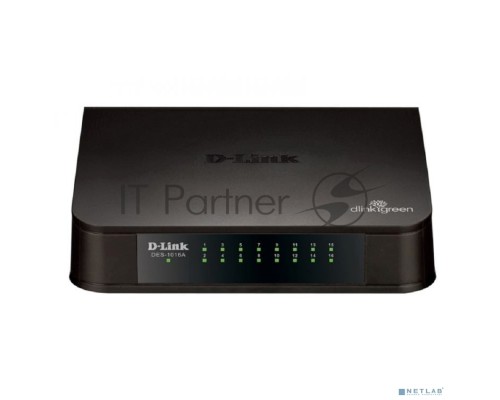 Неуправляемый коммутатор с 16 портами D-Link DES-1016A/E2A 10/100Base-TX и функцией энергосбережения