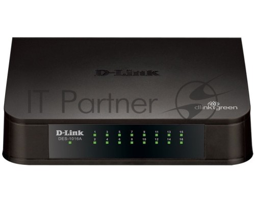 Неуправляемый коммутатор с 16 портами D-Link DES-1016A/E2A 10/100Base-TX и функцией энергосбережения