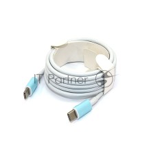 Кабель для зарядки Type C - Type C 2m. 25/45/60/90Вт белый