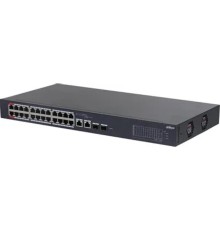 DAHUA DH-CS4226-24ET-375 24-портовый PoE коммутатор облачный 24 RJ45 10/100Мбит/с (PoE/PoE+/Hi-PoE), 2 комбинированных SFP/RJ45 10/100/1000Мбит/с (uplink)