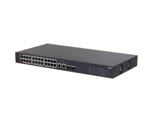[Коммутаторы] DAHUA DH-CS4226-24ET-375 24-портовый PoE коммутатор облачный 24 RJ45 10/100Мбит/с (PoE/PoE+/Hi-PoE), 2 комбинированных SFP/RJ45 10/100/1000Мбит/с (uplink)