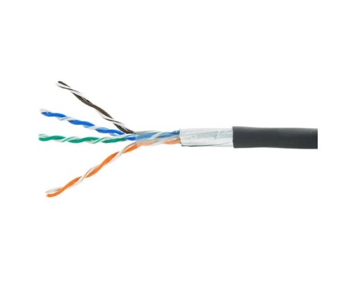 [Кабель] Cablexpert [FPC-5051E-4-CU-OUT/100] Кабель Cablexpert (Р) FTP outdoor 4x2x0.51, медный, кат.5e, однож., 100м, box, черный