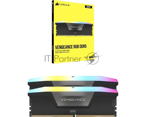 Оперативная память Corsair Vengeance RGB  DDR5 Dimm CMH32GX5M2B5200C40 5200MHz 32GB 2x16GB Unbuffered, 40-40-40-77, XMP 3.0, Black Heatspreader, 1.25V (692850)