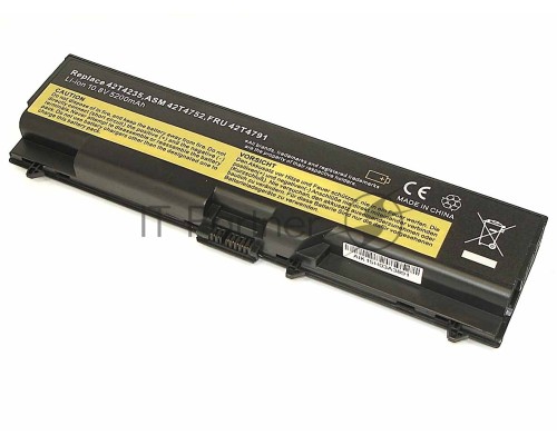 Аккумуляторная батарея для ноутбука Lenovo ThinkPad T410 (42T4235) 10.8V 5200 mAh OEM черная
