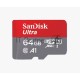 Флеш карта microSD 64GB SanDisk microSDXC Class 10 Ultra UHS-I A1 140MB/s