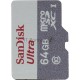 Флеш карта microSD 64GB SanDisk microSDXC Class 10 Ultra UHS-I A1 140MB/s