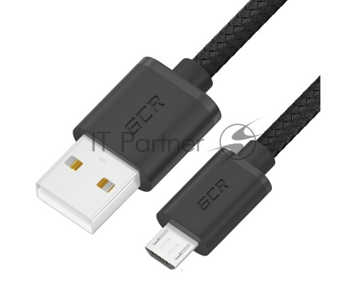 Кабель GCR 1.5m MicroUSB, быстрая зарядка, черный нейлон, GCR-54086 Кабель GCR 1.5m MicroUSB, быстрая зарядка, черный нейлон, GCR-54086