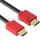 Кабель GCR 2.0m HDMI версия 1.4, черный, красные коннекторы, OD7.3mm, 30/30 AWG, позолоченные контакты, Ethernet 10.2 Гбит/с, 3D, 4K GCR-HM450-2.0m, экран