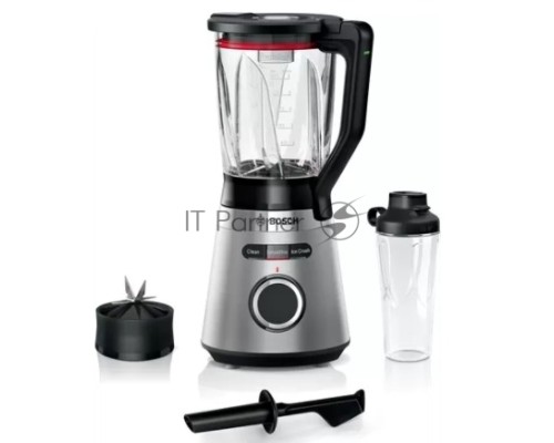 Блендер стационарный Bosch MMB6384M, 1200Вт, черный/нержавеющая сталь
