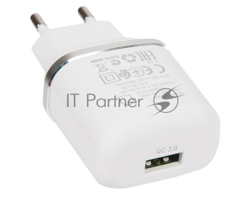 Зарядное устройство BOROFONE BA36A High speed QC 3.0 один порт USB, 5V, 3.0A, белый