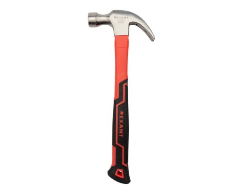 [Молотки, кувалды, топоры Rexant] Rexant (12-8121) Молоток-гвоздодер 450г фибергласовая рукоятка