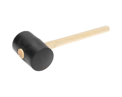 [Молотки, кувалды, топоры Rexant] Kranz (KR-12-8146) Киянка резиновая 1130 г, черная резина, деревянная рукоятка