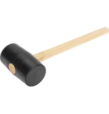 Kranz (KR-12-8145) Киянка резиновая 910 г, черная резина, деревянная рукоятка
