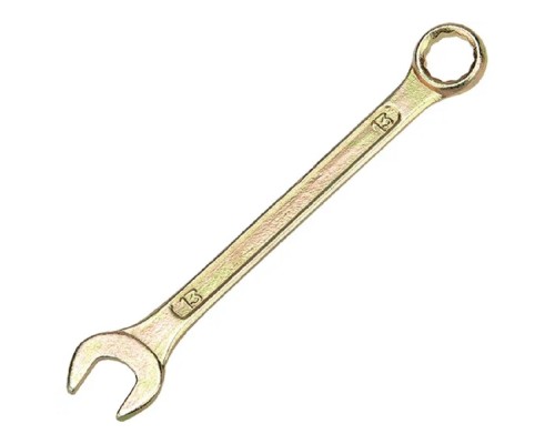 [Ключи, наборы Rexant, Kranz] Rexant (12-5808-2) Ключ комбинированный 13мм, желтый цинк 