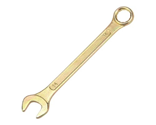 [Ключи, наборы Rexant, Kranz] Rexant (12-5809-2) Ключ комбинированный 14мм, желтый цинк 