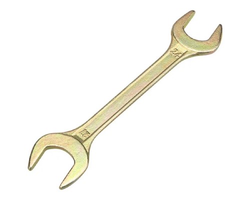 [Ключи, наборы Rexant, Kranz] Rexant (12-5833-2) Ключ рожковый 24х27мм, желтый цинк 