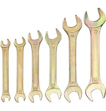 Rexant (12-5843-2) Набор ключей рожковых (6х7-16х17мм), 6 шт, желтый цинк