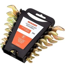 Rexant (12-5844-2) Набор ключей рожковых (6х7-20х22мм), 8 шт, желтый цинк