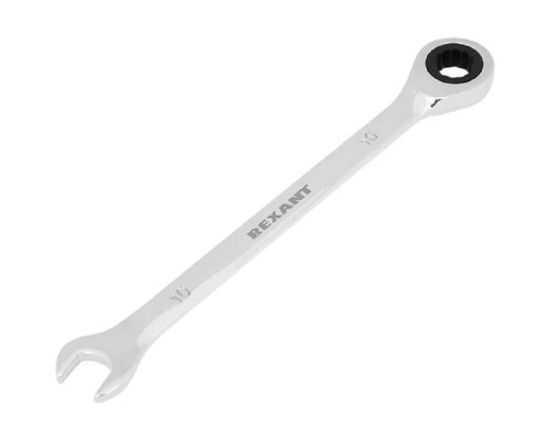 [Ключи, наборы Rexant, Kranz] Rexant (12-5805-1) Ключ комбинированный трещоточный 10мм, CrV, зеркальный хром 