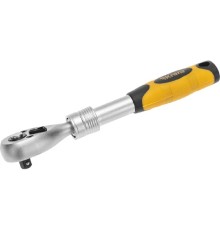 Kranz (KR-12-8413) Ключ телескопический трещоточный 1/4, 162-210мм, CrV, двухкомпонентная рукоятка
