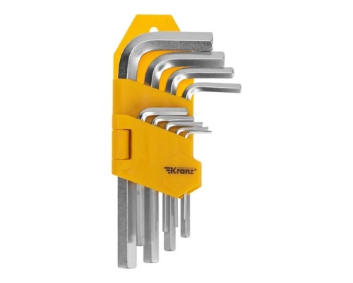 [Ключи, наборы Rexant, Kranz] Kranz (KR-12-5215) Набор ключей имбусовых HEX 1,5-10 мм, CrV, 9 шт.