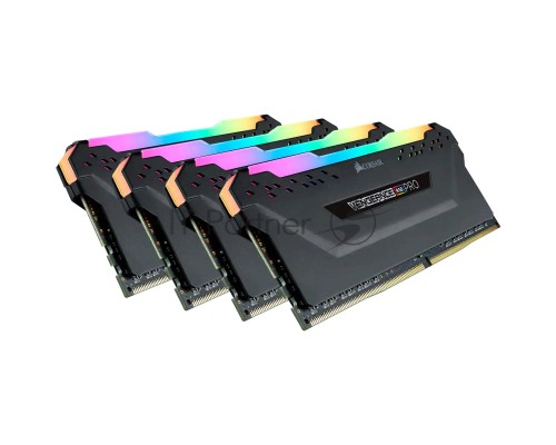Память оперативная Corsair DDR4, 3600MHz 32GB 4x8GB DIMM, Unbuffered, 18-22-22-42, XMP 2.0, VENGEANCE RGB PRO Heatspreader, RGB LED, 1.35V