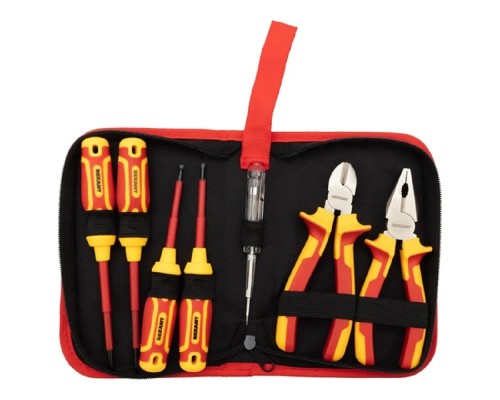 [Наборы ручного инструмента] Rexant (12-4691-3) Набор диэлектрического инструмента RI-01, тканевый пенал, 7 предметов, до 1000В