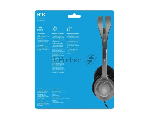 Гарнитура Logitech Headset H110 grey (981-000472/981-000271)