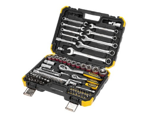 [Наборы ручного инструмента] Kranz (KR-66-6682) Набор инструментов, 1/2, 1/4, CrV, пластиковый кейс, 82 предмета