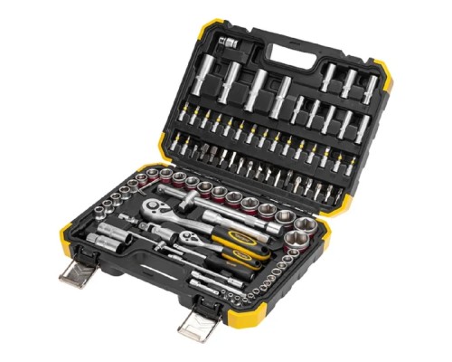 [Наборы ручного инструмента] Kranz (KR-66-6694) Набор инструментов, 1/2, 1/4, CrV, пластиковый кейс, 94 предмета