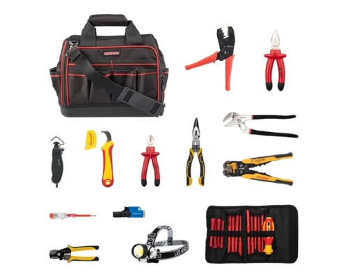 [Наборы ручного инструмента] Rexant (12-4693-2) Набор инструментов электрика, 21 предмет