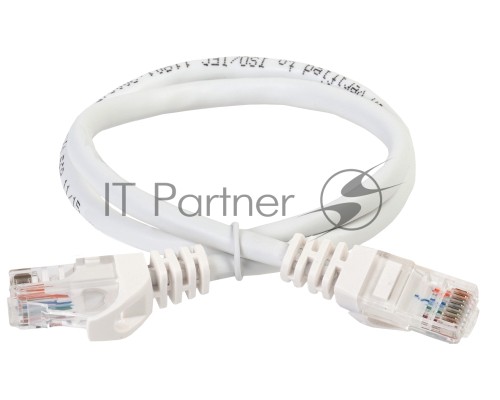 Коммутационный шнур (патч-корд), ITK PC08-C5EU-05M кат.5Е UTP, 0,5м, белый
