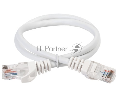 Коммутационный шнур (патч-корд), ITK PC08-C5EU-05M кат.5Е UTP, 0,5м, белый