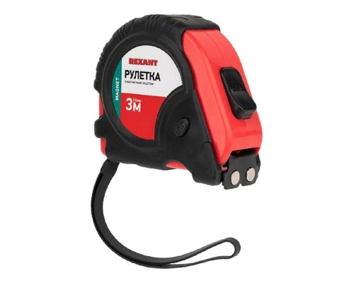 [Рулетки] Rexant (12-9012) Рулетка измерительная Профи прорезиненный корпус, магнитная, 3м х 16мм