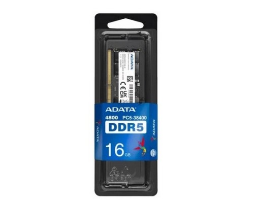 Оперативная память ADATA 16GB DDR4 SODIMM DDR5  4800 1x16 ГБ (AD5S480016G-S)