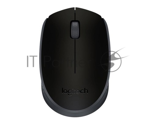 Мышь беспроводная Logitech M171 черный/серый, 1000 dpi, радиоканал, USB, кнопки - 3